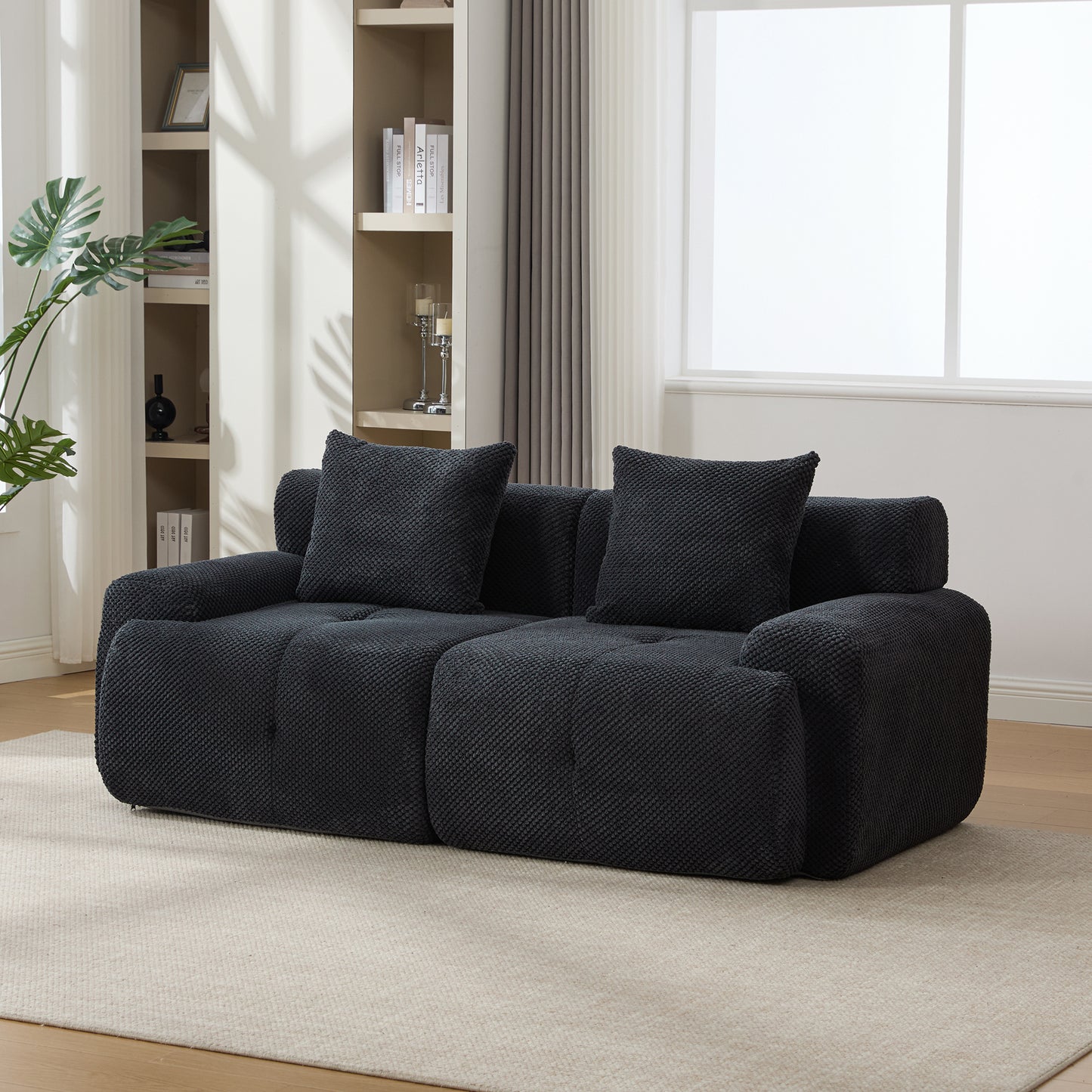 Modular Tufted Cloud Loveseat Boneless with Pillows