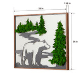 Load image into Gallery viewer, Bear Metal Art Moss Wall Decor - MinimalVue