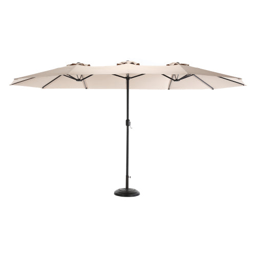 14.8 Ft Double Sided Outdoor Umbrella Rectangular Large with Crank