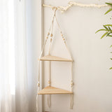 Load image into Gallery viewer, Macrame  wooden hangers  Decor - MinimalVue