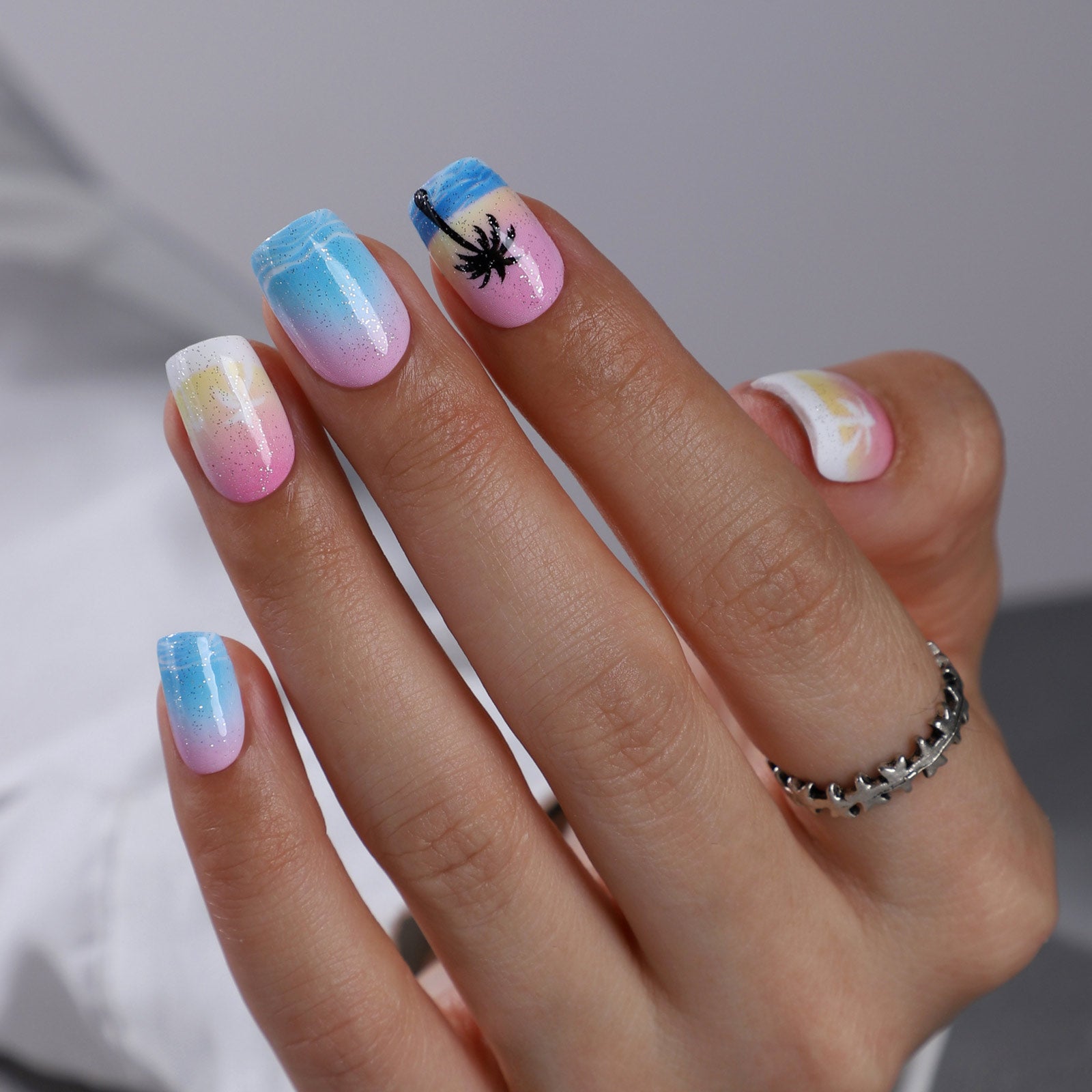 Kit de 32 faux ongles en gel, 16 tailles, X004O3JIMV