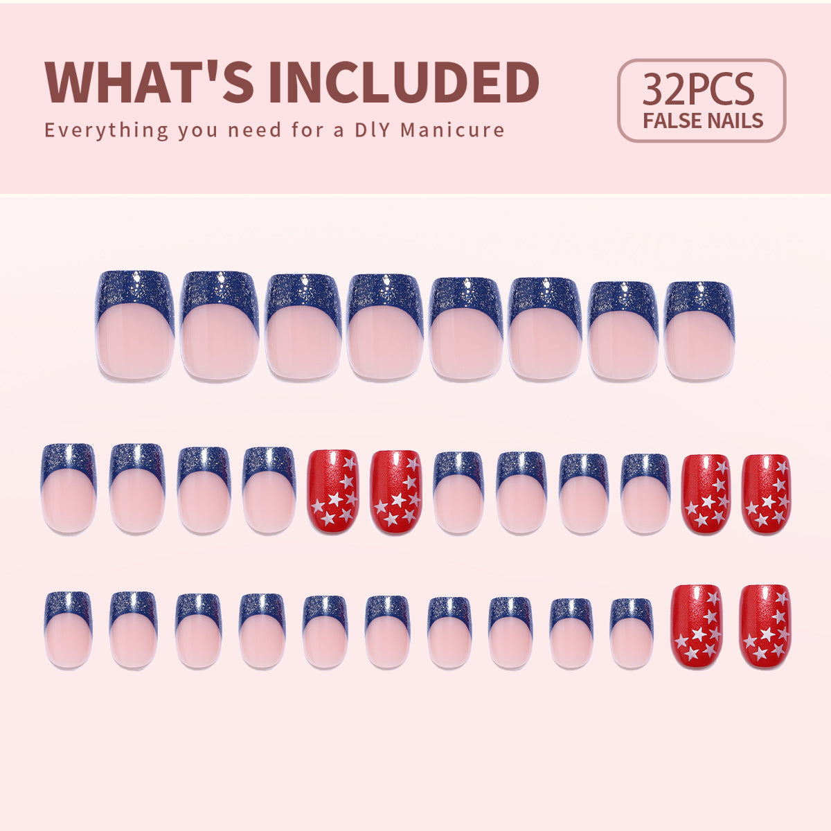 Gel Press On Nails 16 Sizes-32 Pcs Kit  X0048XVTC9