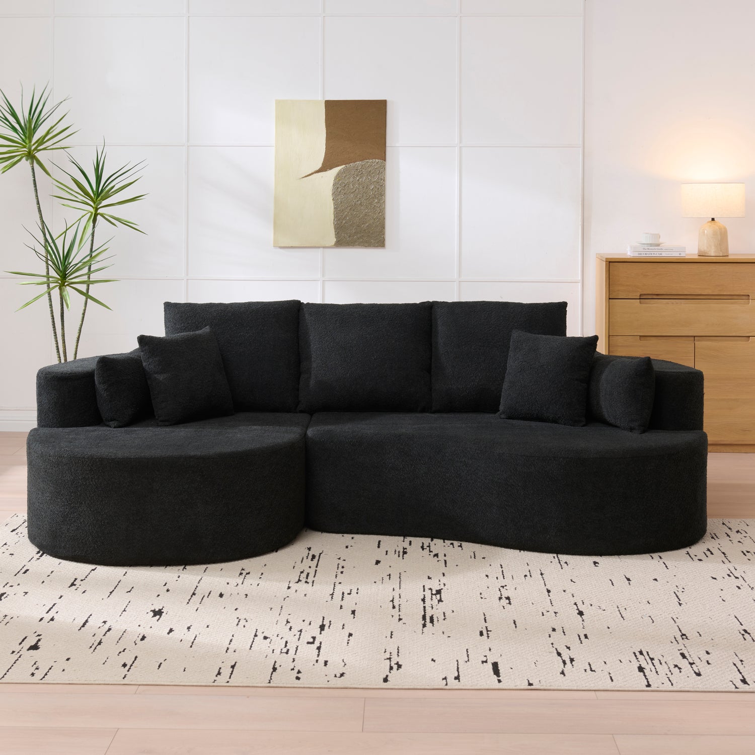 Curved Cloud Sectional Sofa with Chaise Lounge