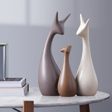 Load image into Gallery viewer, Ceramic ornaments for the family of three deer - MinimalVue