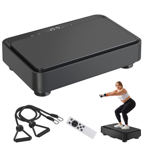 Vibration Plate Machine with Resistance Bands - 99 Speed Levels, 450LBS Capacity, Remote Control , Full Body Workout for Weight Loss & Lymphatic Drainage
