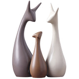 Load image into Gallery viewer, Ceramic ornaments for the family of three deer - MinimalVue