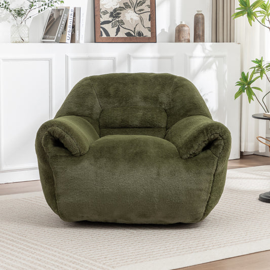 Faux Fur Bean Bag Sofa Shredded Foam Backrest