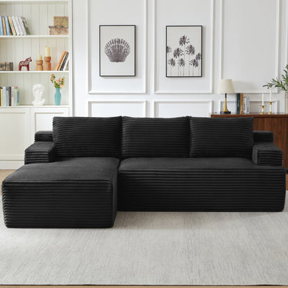 L Shaped Cloud Sectional Sofa Deep Seat Modular