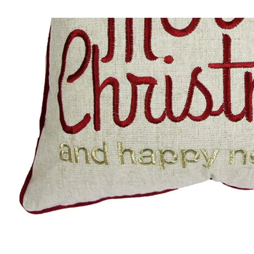 20x20 Christmas throw pillow with insert, gold accents, cozy holiday living room décor