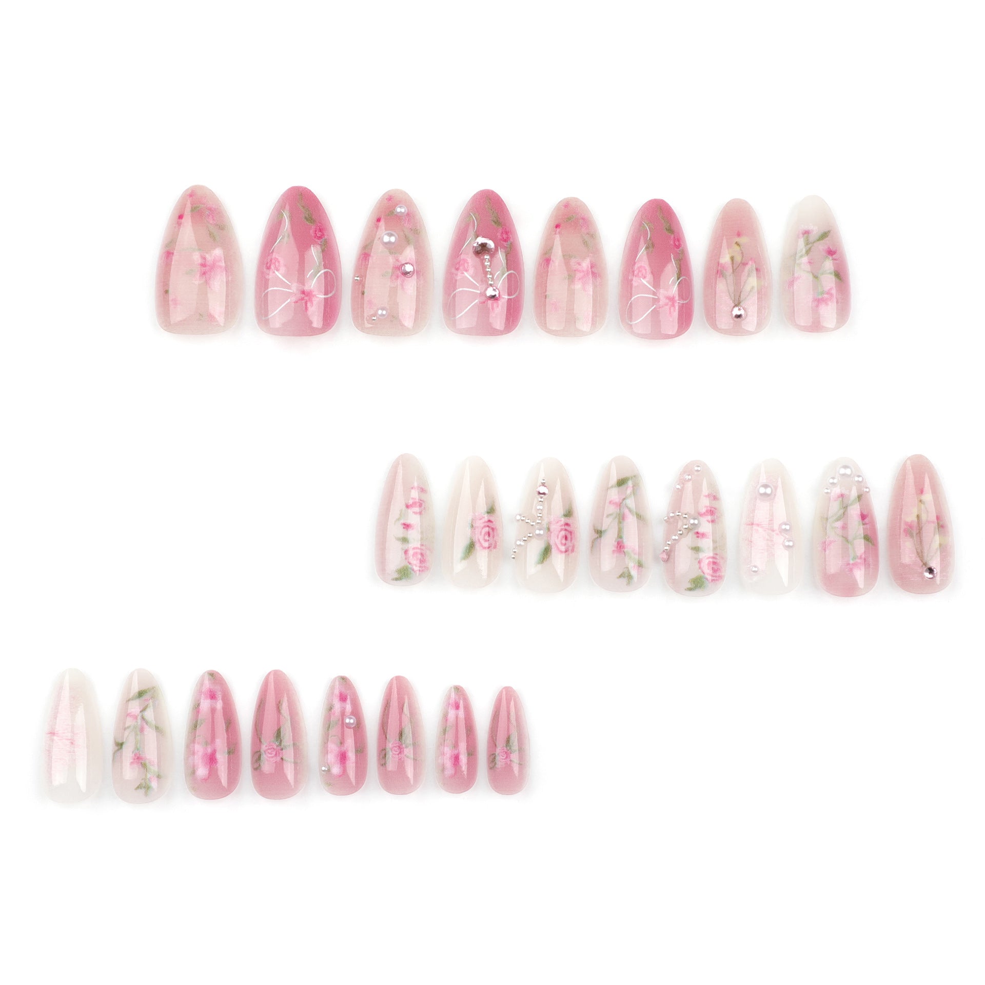 24 Stück/Set Aufdrücknägel JP3403