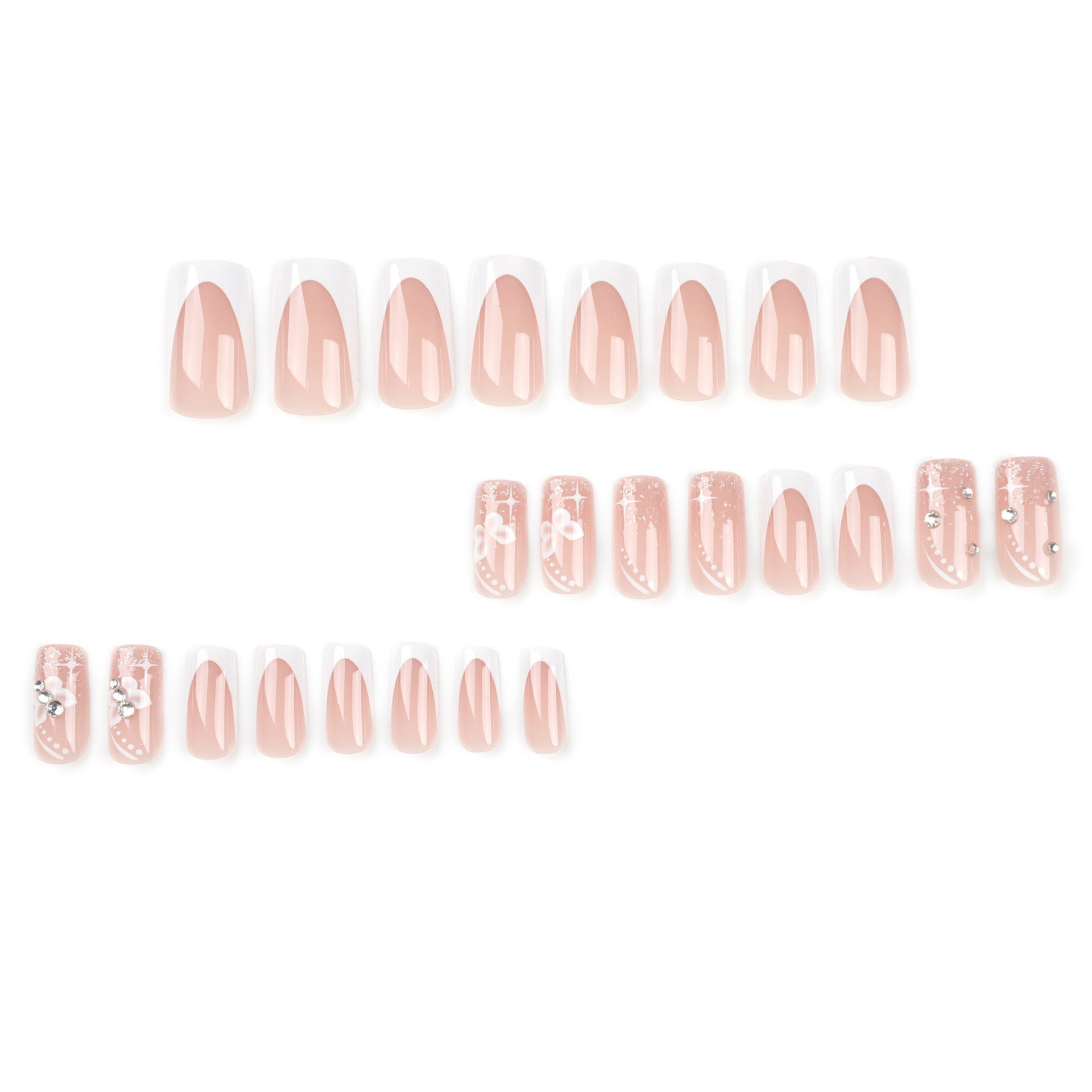 24 Stück/Set Aufdrücknägel JP2738-1