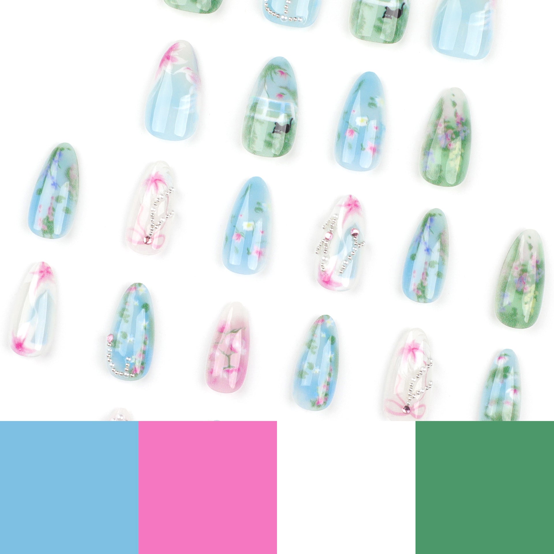 24 Stück/Set Aufdrücknägel JP3306