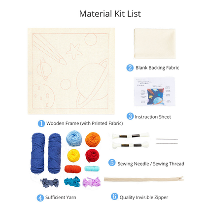 Cozy & Creative Punch Needle Pillow Kit – DIY Floral Cushion Craft