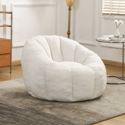 Faux Fur Bean Bag Chair Memory Foam Ergonomic