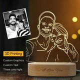 Load image into Gallery viewer, Custom Any Shape 3D Acrylic Lamp Picture - MinimalVue